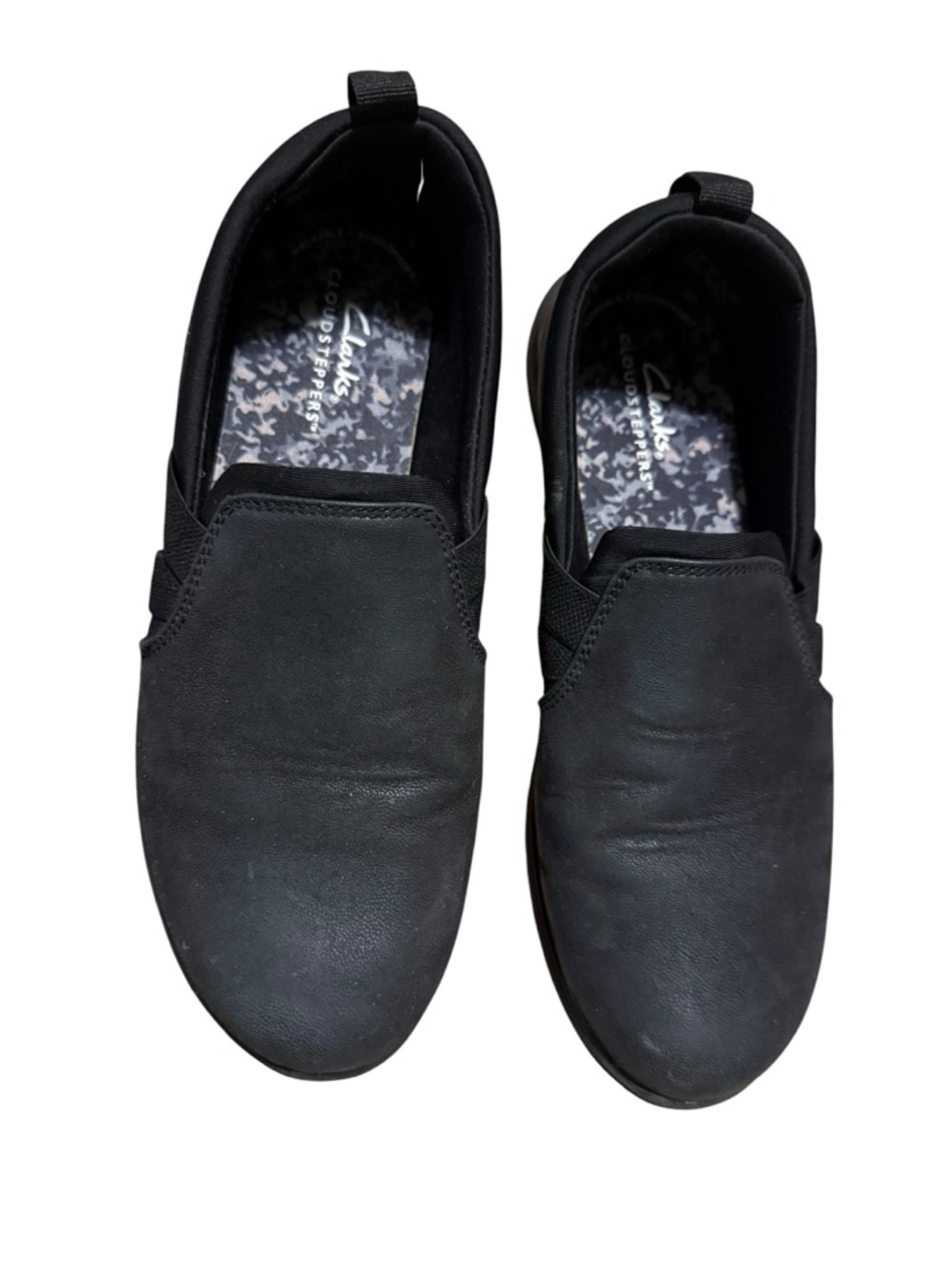 Clarks Women’s Black Slip-On Loafers